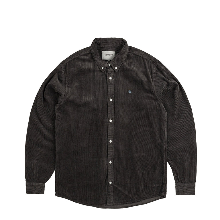 Carhartt WIP L/S Madison Cord Shirt - XXL / Graphite / Graphite
