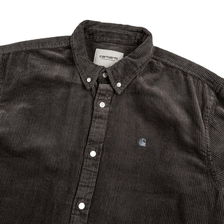 Carhartt WIP L/S Madison Cord Shirt - XXL / Graphite / Graphite - 2
