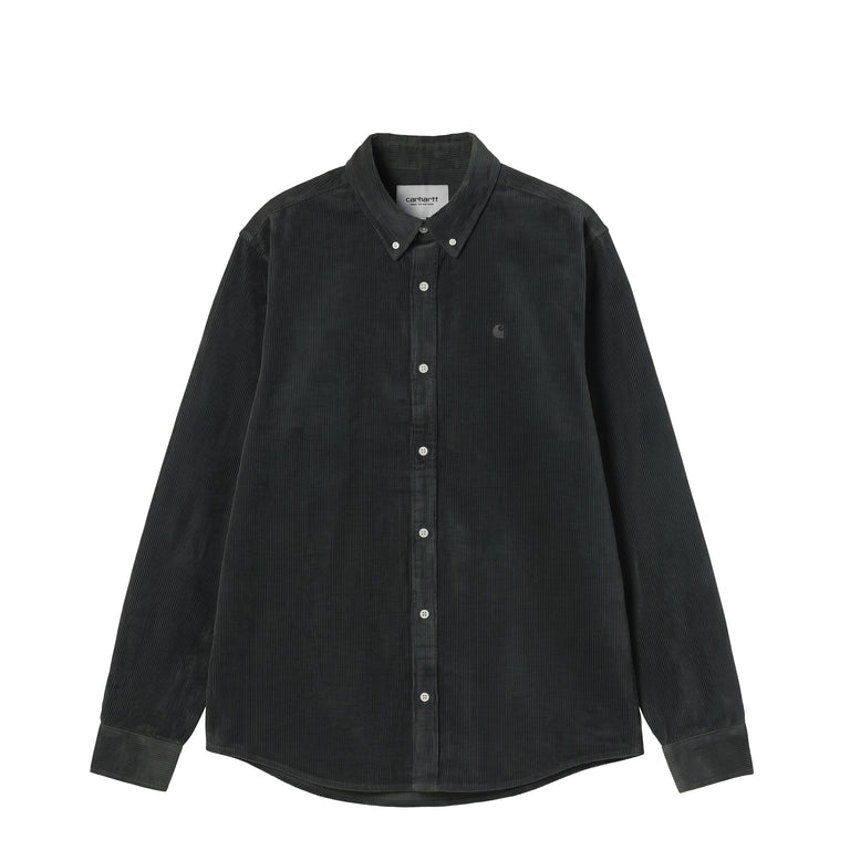 Carhartt WIP L/S Madison Cord Shirt - S / Raven
