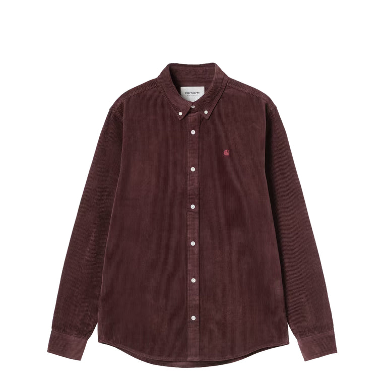 Carhartt WIP L/S Madison Cord Shirt - S / Amarone - 1
