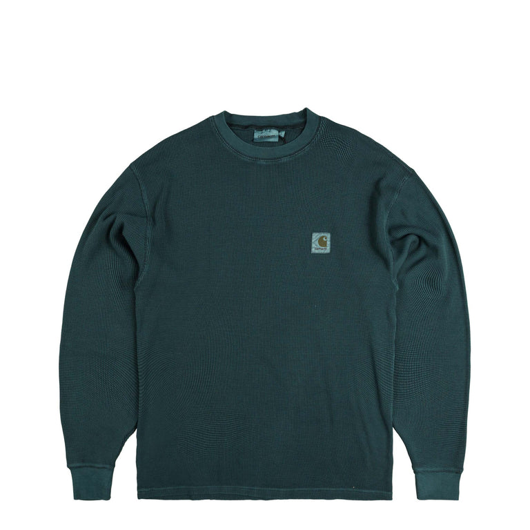 Carhartt WIP L/S Vista Waffle T-Shirt - XXL / Deep Lagoon / Garment Dyed

