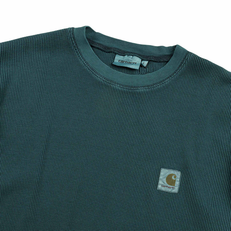 Carhartt WIP L/S Vista Waffle T-Shirt - XXL / Deep Lagoon / Garment Dyed - 2
