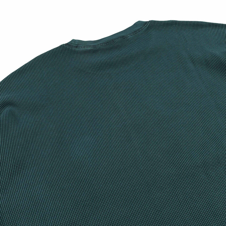 Carhartt WIP L/S Vista Waffle T-Shirt - XXL / Deep Lagoon / Garment Dyed - 4

