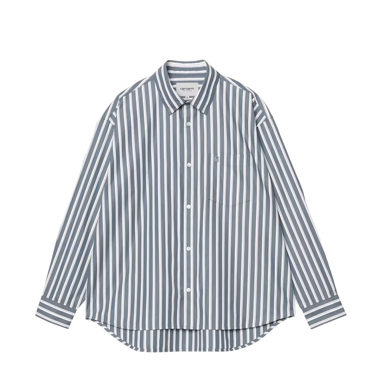Carhartt WIP L/S Malden Shirt - XXL / Malden Stripe / Angelite

