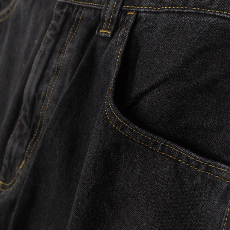 Carhartt WIP Brandon Pant - XS / Black Stone Washed - 4
