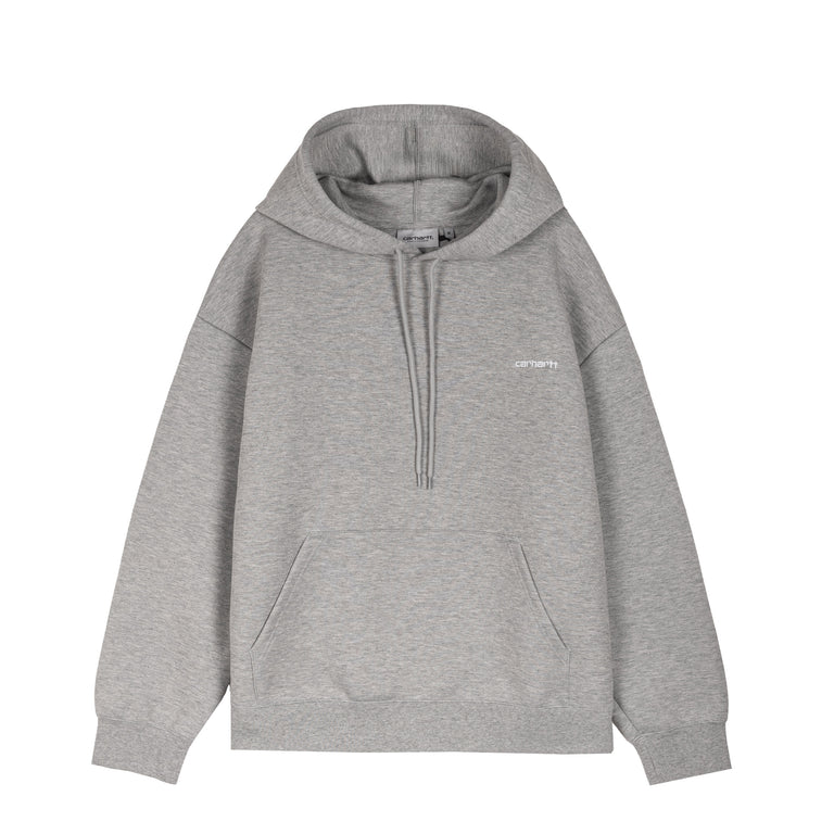 Carhartt WIP Hooded Alda Sweat - M / Grey Heather / White
