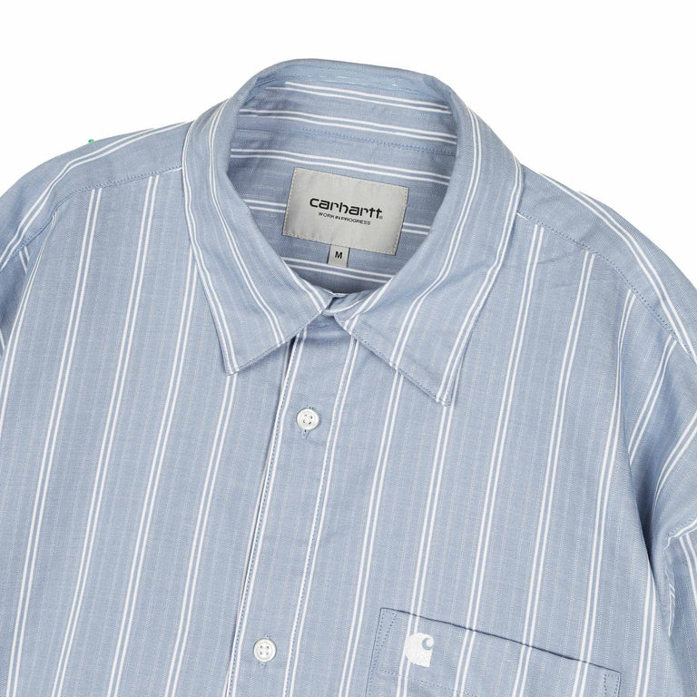 Carhartt WIP L/S Beale Shirt - L / Beale Stripe, Gentle Blue - 2