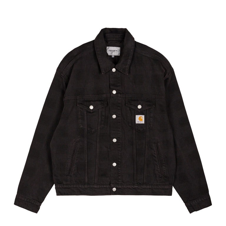 Carhartt WIP Everson Trucker Jacket - S / Black / Palisander / Garment Dyed

