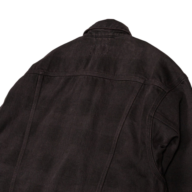 Carhartt WIP Everson Trucker Jacket - S / Black / Palisander / Garment Dyed - 3
