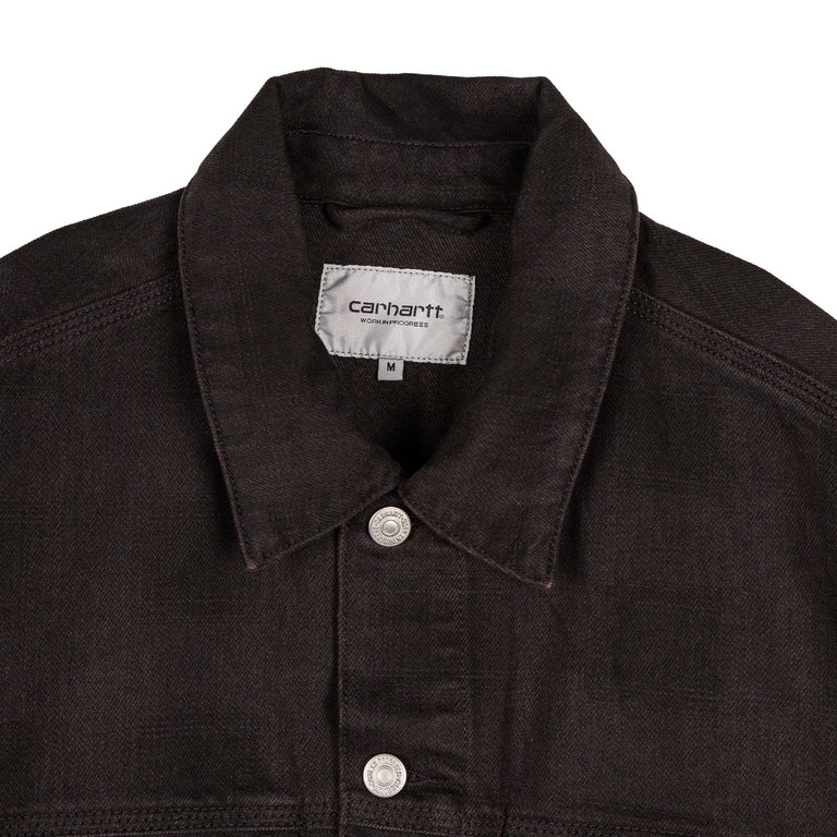 Carhartt WIP Everson Trucker Jacket - S / Black / Palisander / Garment Dyed - 4
