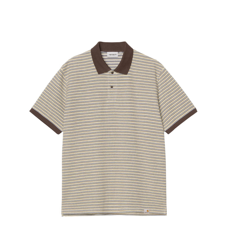Carhartt WIP Dion Polo - L / Dion Stripe,Wax
