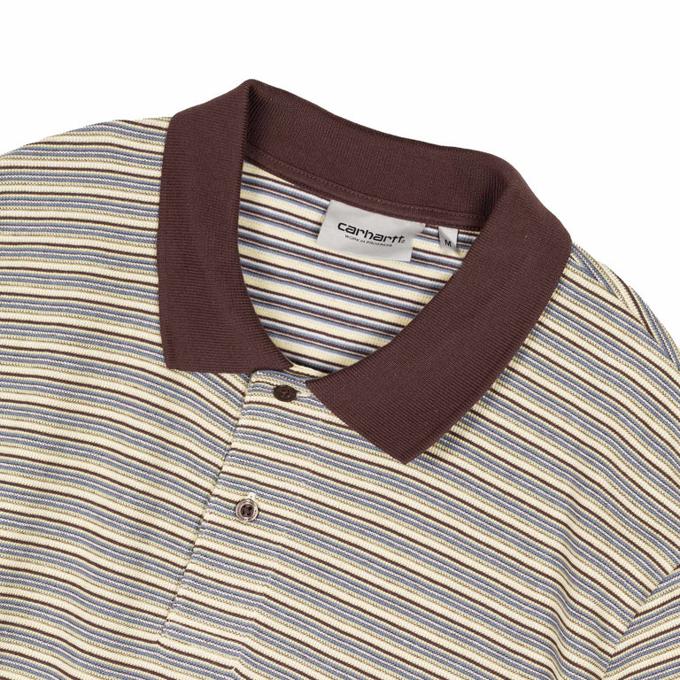 Carhartt WIP Dion Polo - L / Dion Stripe,Wax - 3