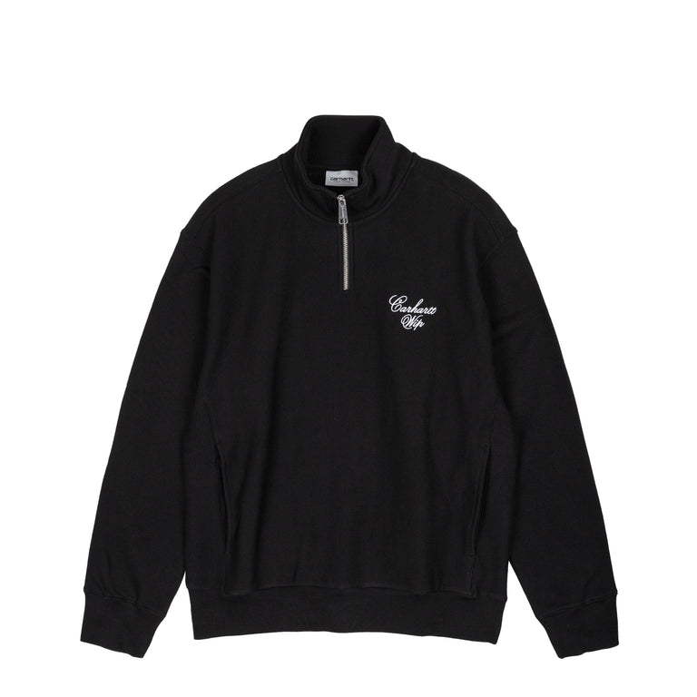 Carhartt WIP Longhand Half Zip Sweat - L / Black / White
