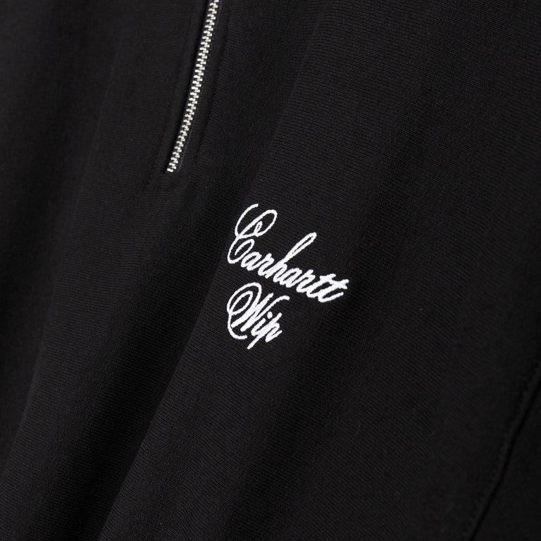 Carhartt WIP Longhand Half Zip Sweat - L / Black / White - 3