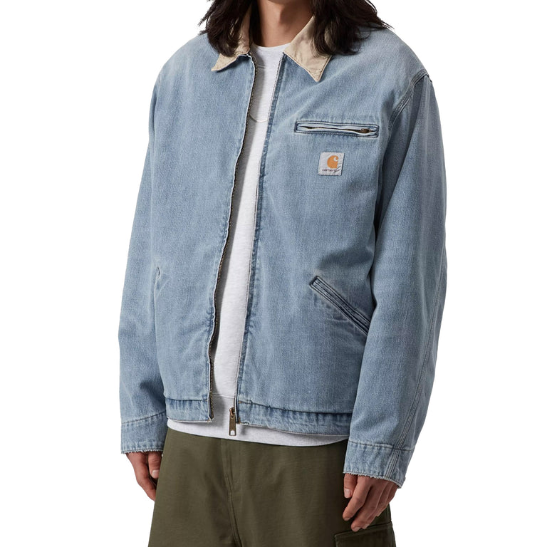 Carhartt WIP OG Detroit Jacket - M / Blue / Dusty H Brown burst washed - 4