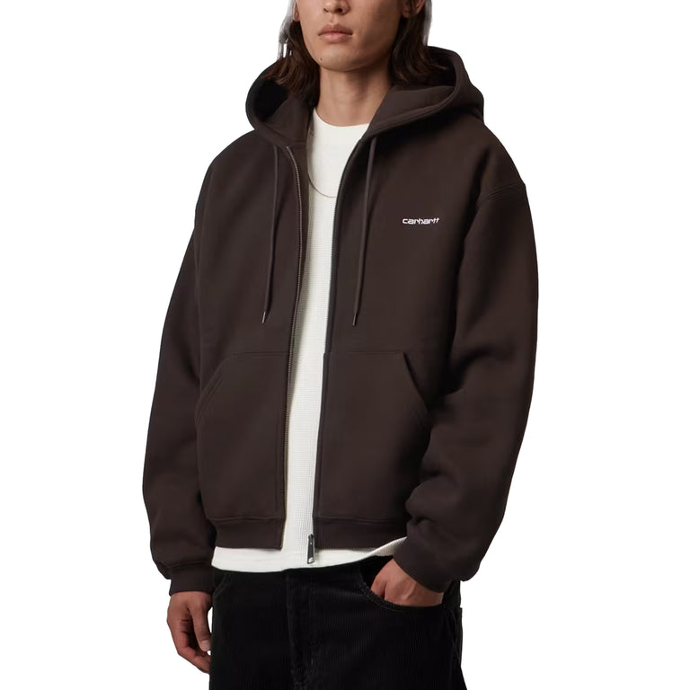 Carhartt WIP Hooded Ebbert Jacket - XL / Tobacco / White - 3