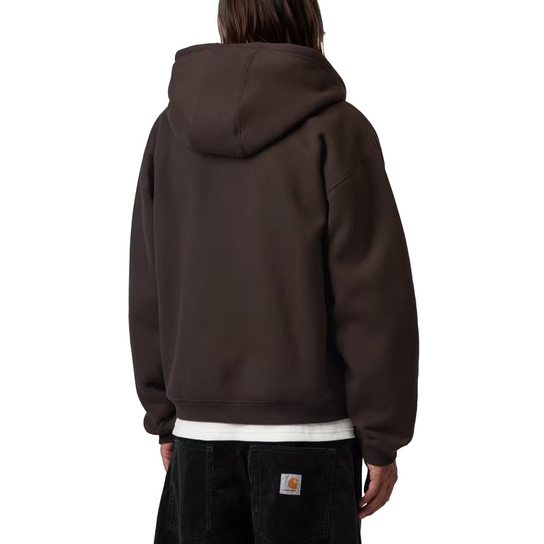 Carhartt WIP Hooded Ebbert Jacket - XL / Tobacco / White - 4