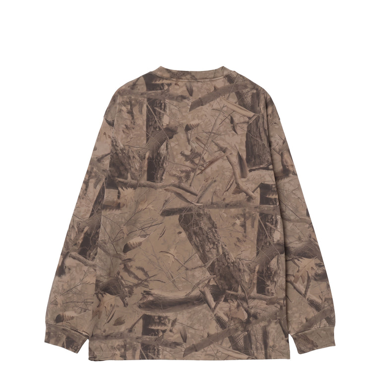 Carhartt WIP L/S Feather Tree T-Shirt - M / Camo Feather Tree / Khaki - 2
