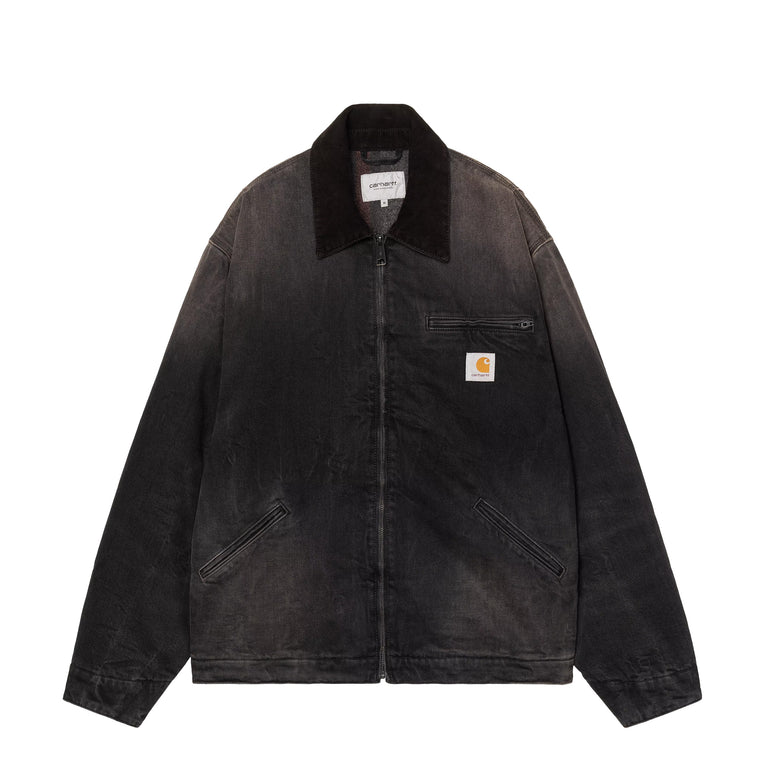 Carhartt WIP OG Detroit Jacket - L / Black / Black Tobacco Used Wash - 1