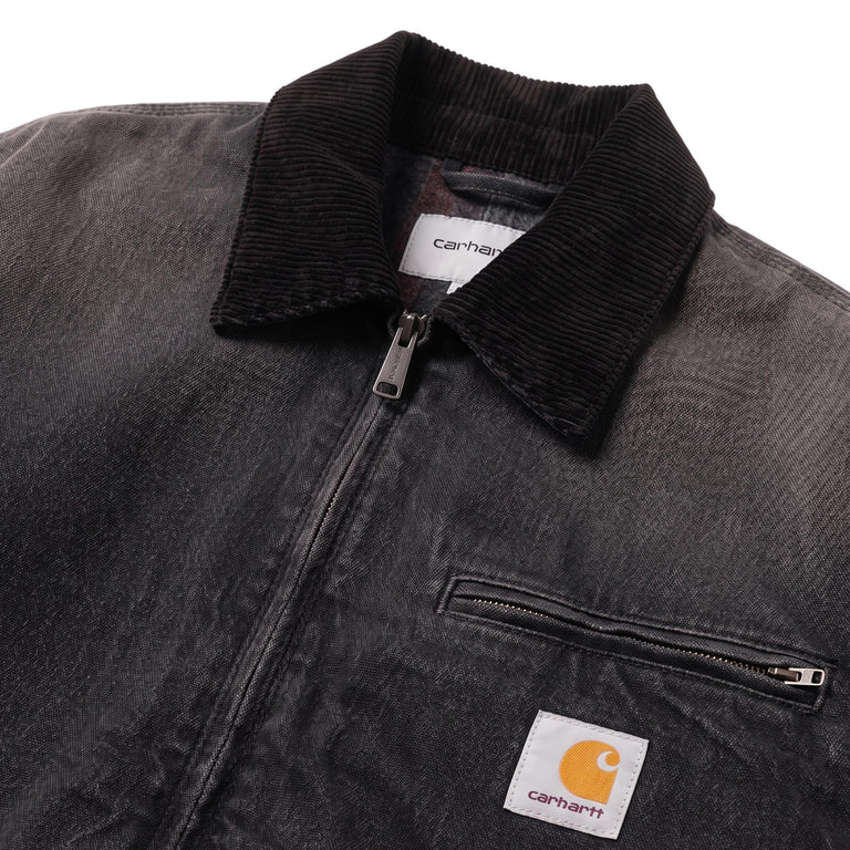 Carhartt WIP OG Detroit Jacket - L / Black / Black Tobacco Used Wash - 3