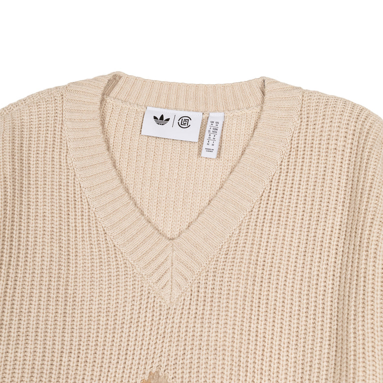 Adidas x Clot by Edison Chen SST Crochet Sweatshirt - XXL / Warm Sandstone - 2
