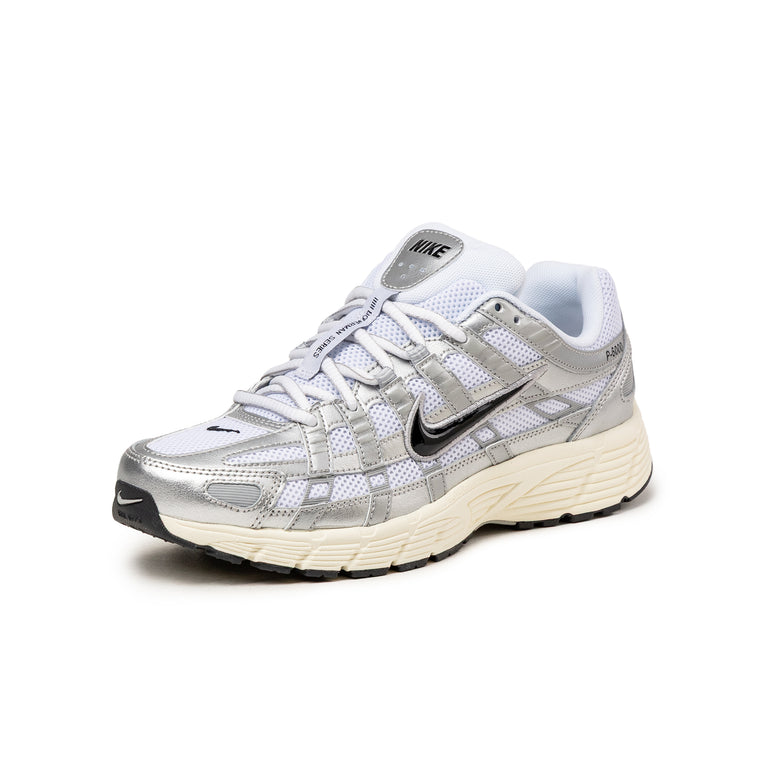 Nike P-6000 - 42 / White / Black / Metallic Silver / Flat Silver - 5
