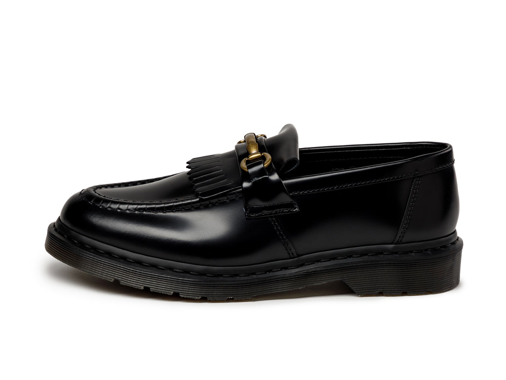 靴 Dr.Martens SNAFFLE LOAFER BLACK Adrian Snaffle Smooth Leather Kiltie Loafers in Black | Dr