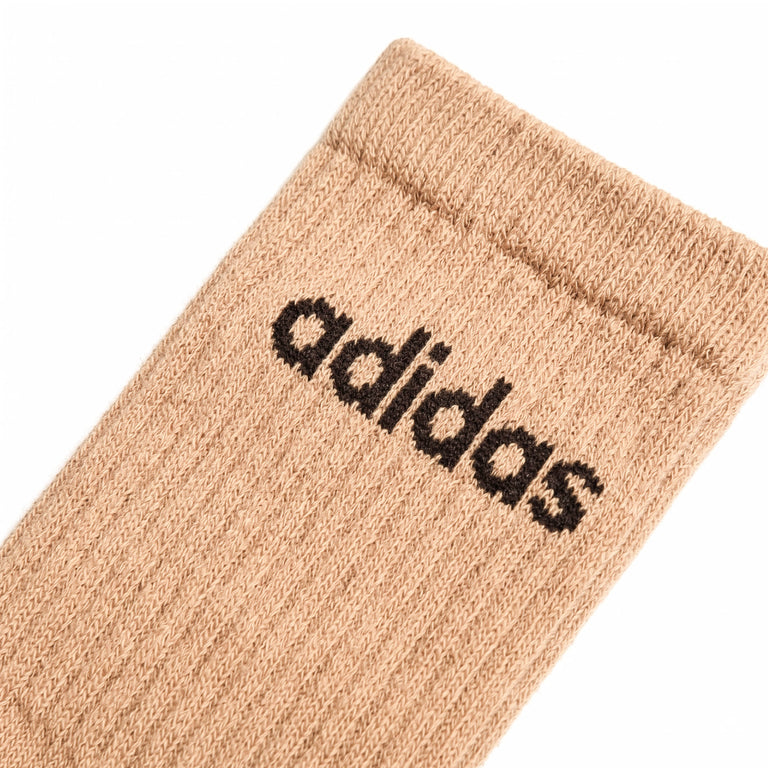Adidas	Linear Crew Cushioned Socks 3 Pairs - S / Brown / Magic Beige / Earth Strata - 2