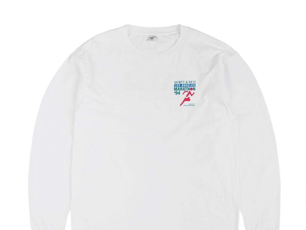 ★Sporty & Rich★ La Athletic Club Sweatshirt Mellot White C Sporty & Rich LA Athletic Club Crewneck Sweatshirt White