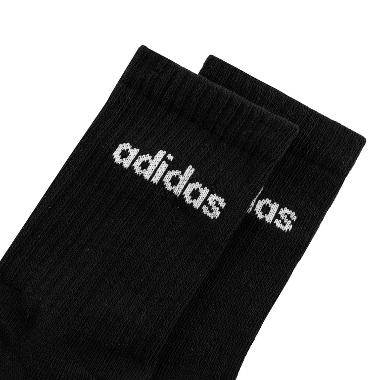 Adidas Cushioned Linear Crew Socks 6 Pack - S / Medium Grey Heather / White / Black - 2
