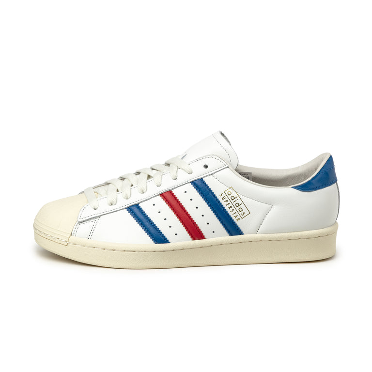 Adidas Superstar Vintage *Made in Germany* - 44 / Core White / Blue / Better Scarlet
