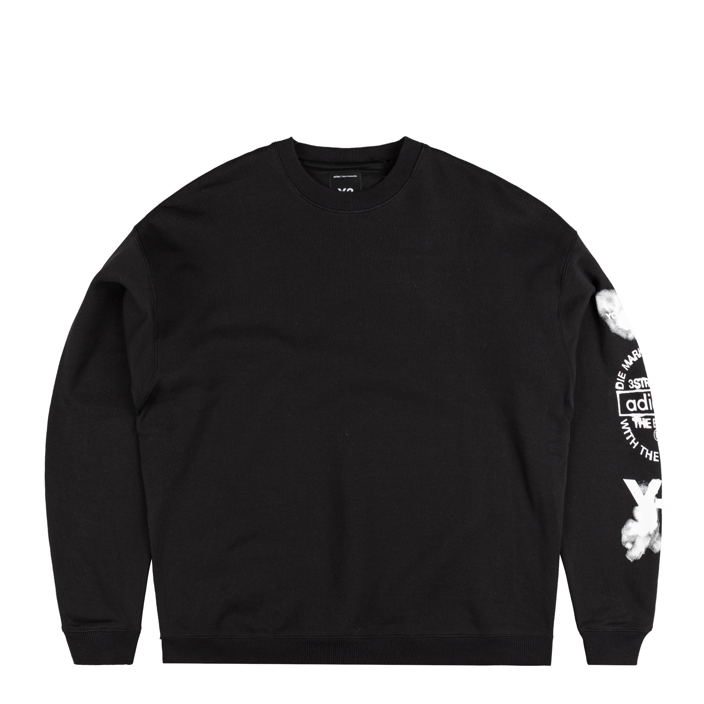 adidas Y-3 グラフィックスウェット 黒 アディダス Y-3 Graphic Crew Sweater - ブラック | アディダス