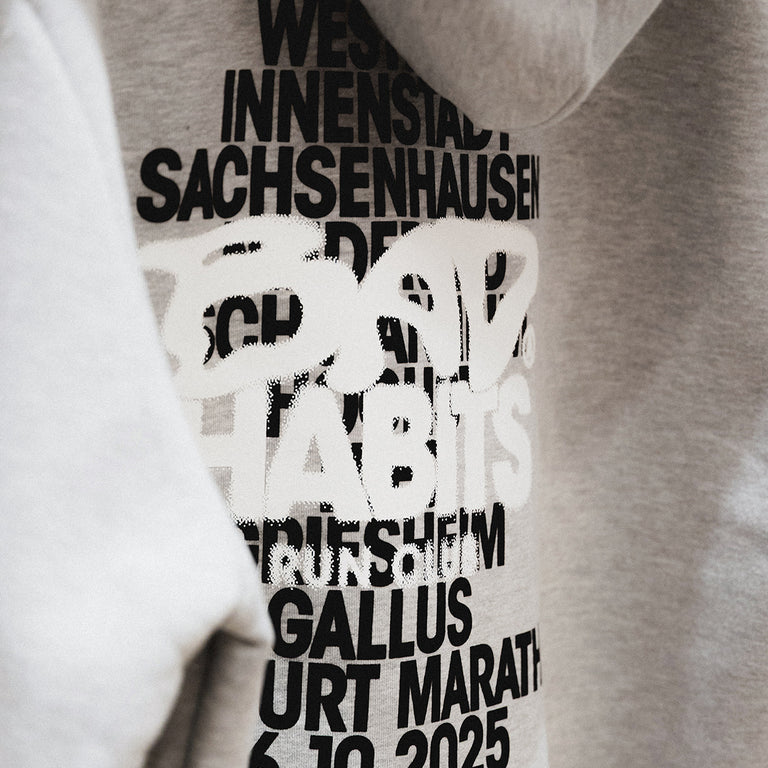 Bad Habits Frankfurt Marathon Hoodie onfeet