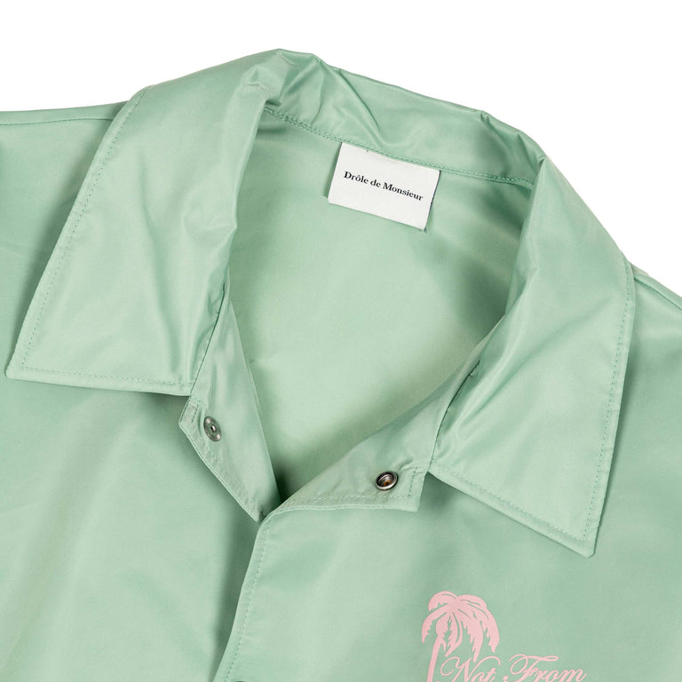 Drole de Monsieur	Veste Slogan Palmier - S / Water Green - 3