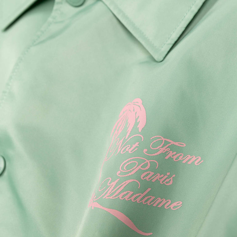 Drole de Monsieur	Veste Slogan Palmier - S / Water Green - 4