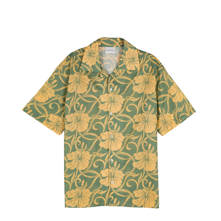 Drole de Monsieur	Chemise Hibiscus Monogramme - L / Green
