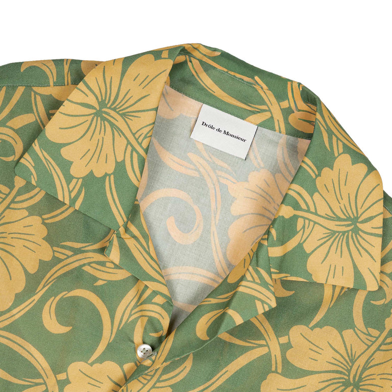 Drole de Monsieur	Chemise Hibiscus Monogramme - L / Green - 2