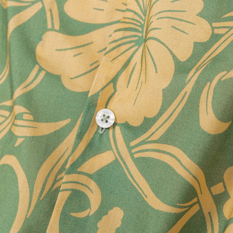 Drole de Monsieur	Chemise Hibiscus Monogramme - L / Green - 3