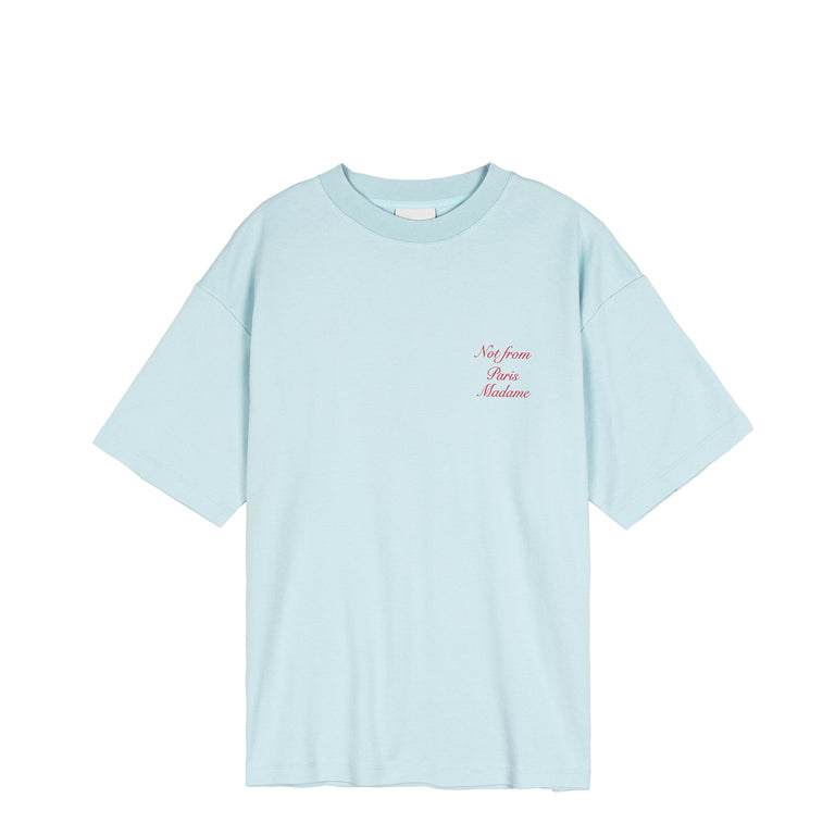 Drole de Monsieur	Le T-Shirt Slogan Calligraphy - L / Light Blue - 2