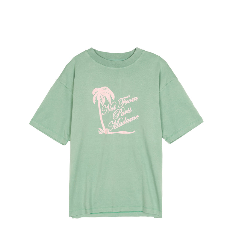 Drole de Monsieur	T-Shirt Slogan Palmiers - L / Water Green
