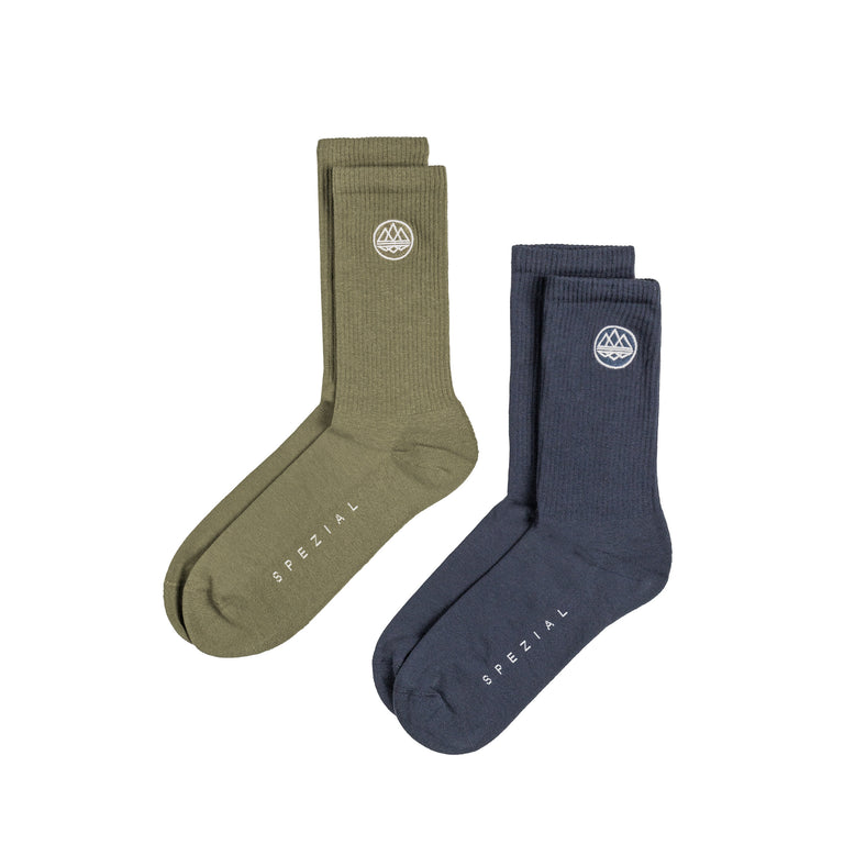 Adidas Mod Trefoil SPZL Socks - L / Night Navy / Focoli
