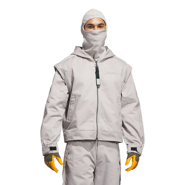 Adidas x Bad Bunny x Mercedes-AMG F1 Racing Zip Up Track Top - XL / Clear Granite - 7
