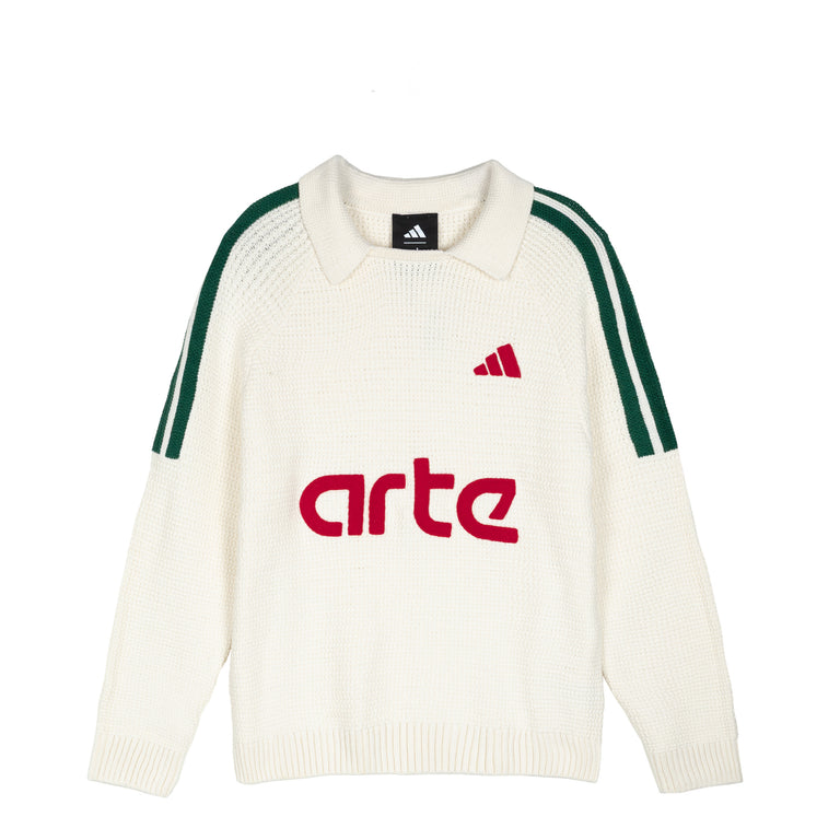 Adidas	x Arte Antwerp Knitted Long Sleeve Jersey - L / White / Collegiate Green
