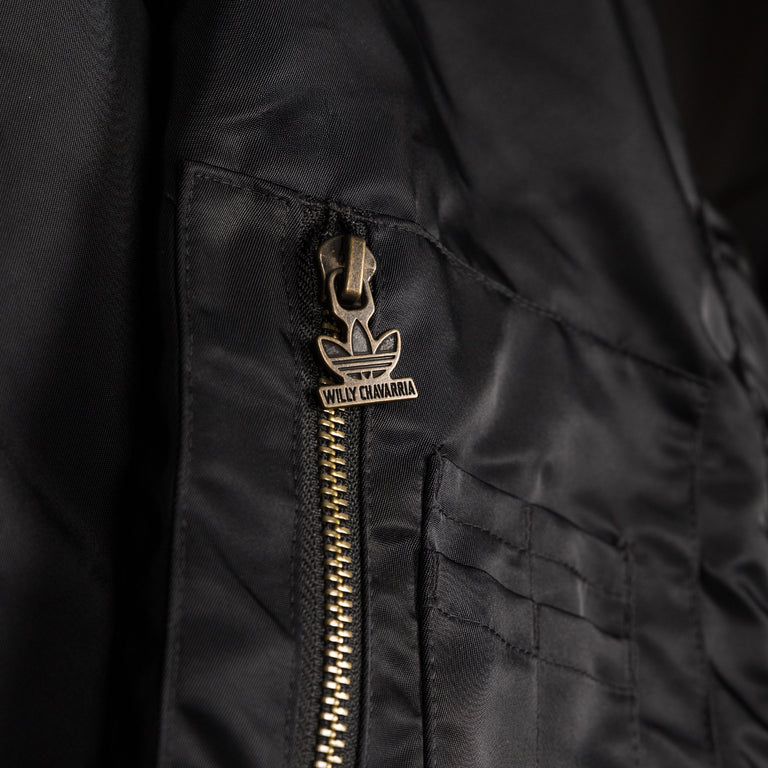 Adidas x Willy Chavarria Satin Bomber Jacket - XL / Black - 6