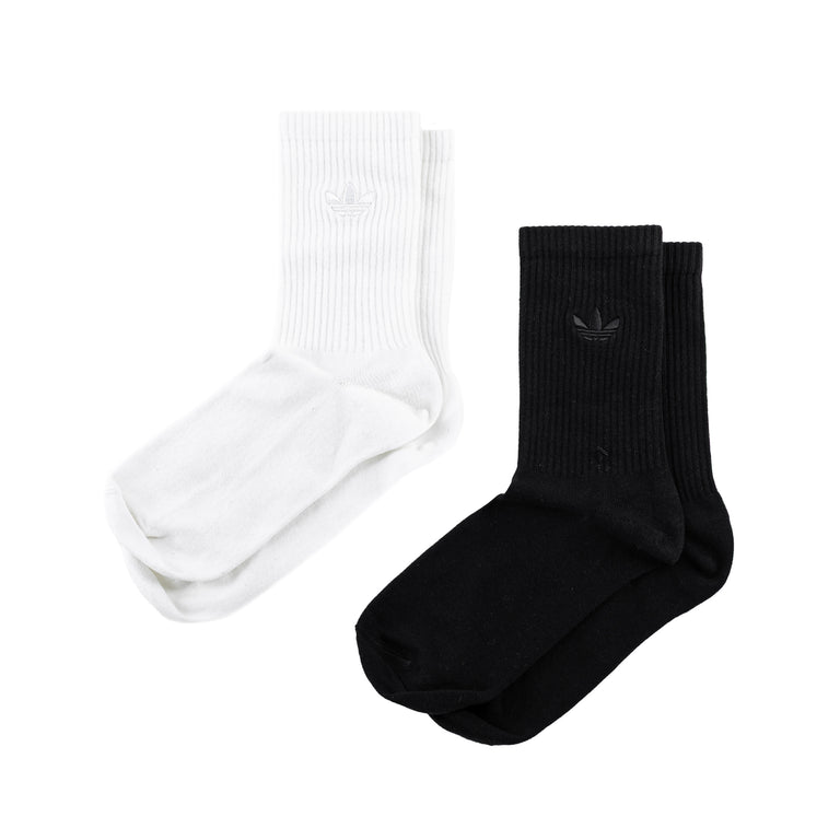 Adidas	Everyday Icons Crew Socks 2 Pairs - XL / White / Black
