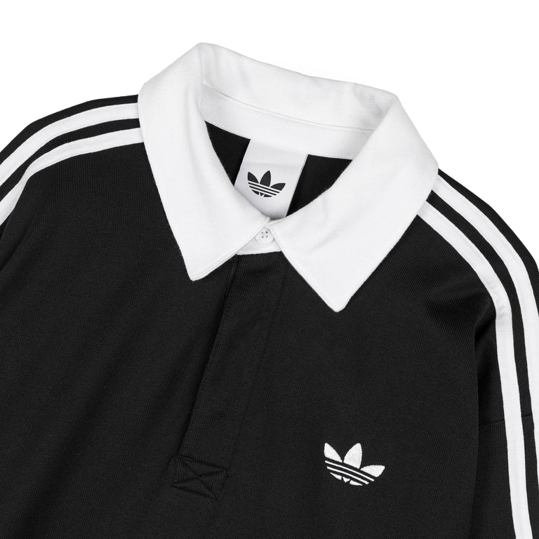 Adidas 3-Stripes Rugby Longsleeve Polo Shirt - L / Black - 2