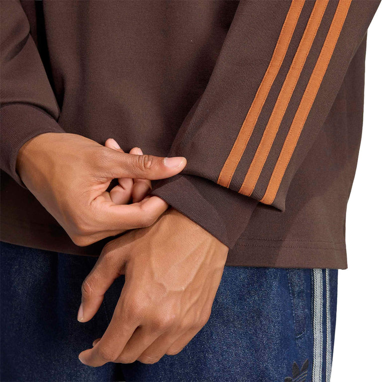 Adidas 3-Stripes Rugby Longsleeve Polo Shirt - XL / Aurora Coffee - 5