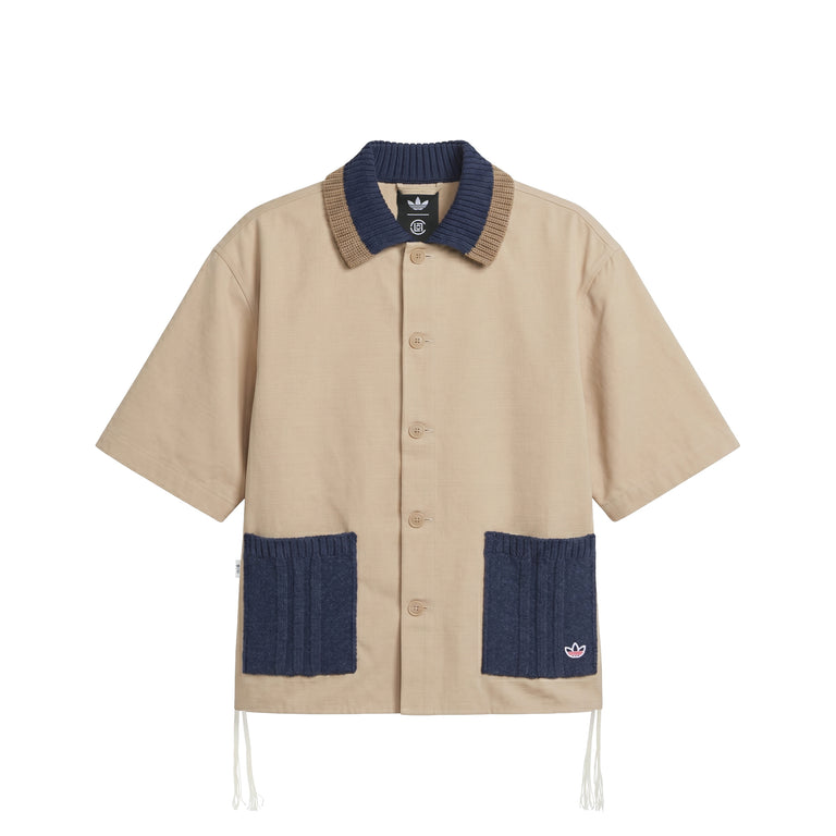 Adidas	x Clot By Edison Chen Refined Utility Guayabera Shirt - S / Warm Sandstone - 1