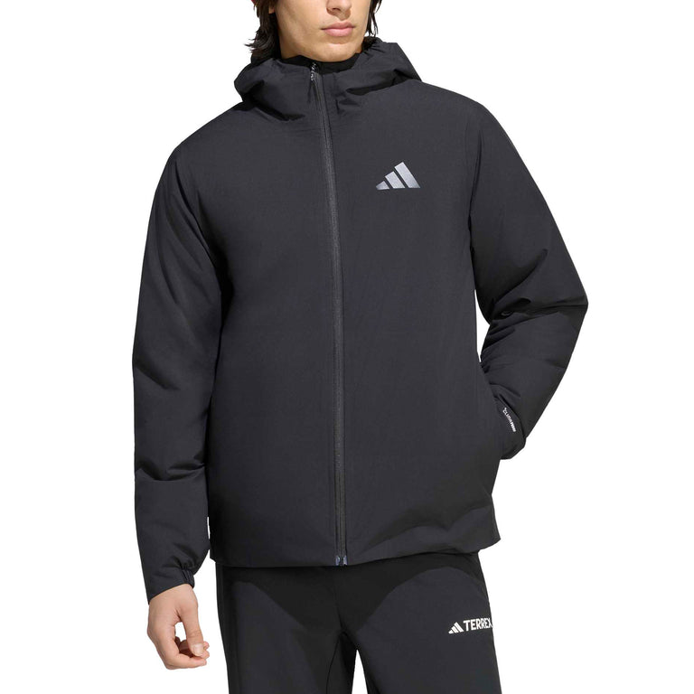 Adidas Terrex Multi Essentials Climaproof Insulated Hooded Jacket onfeet