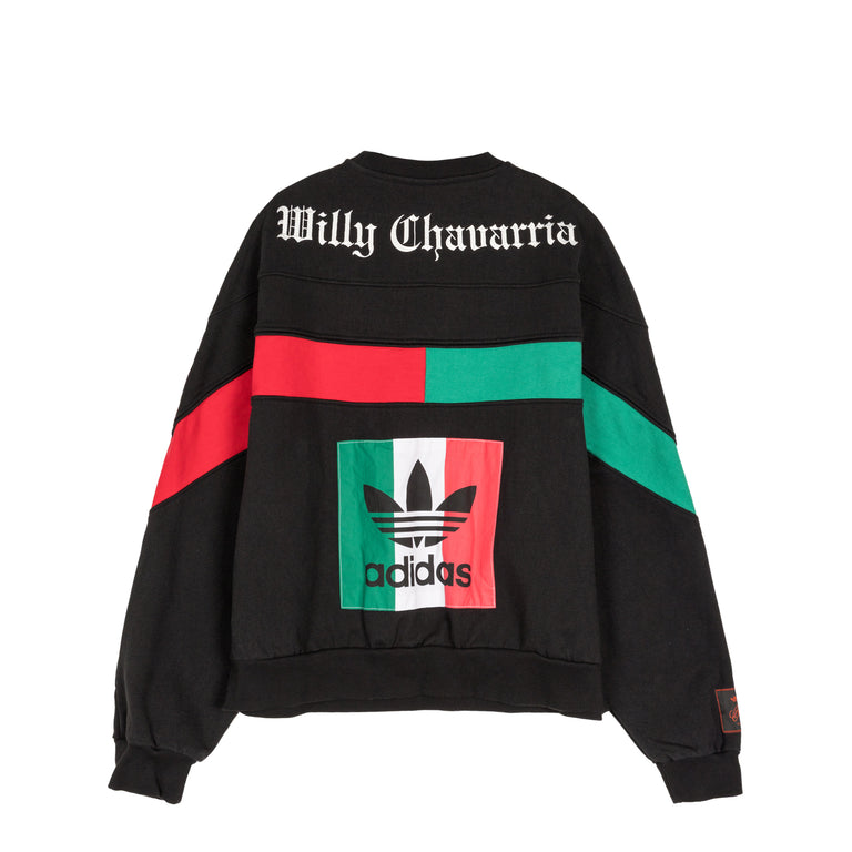 Adidas x Willy Chavarria Bball Fleece Crewneck Sweatshirt - XXL / Black - 2